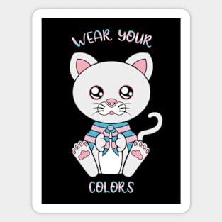 Transexual flag, cute cat lgbt Magnet